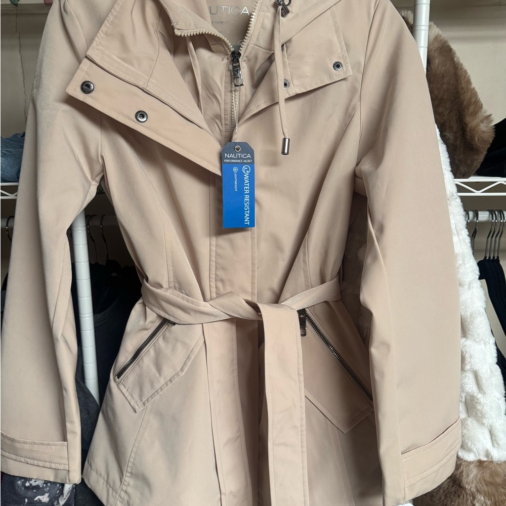 Nautica Women's Tan Belted Jacket